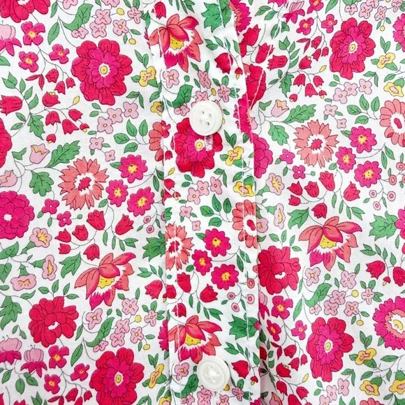 J. Crew Slim-Fit Button Down Shirt in Liberty Fabric Danjo Floral Print Size 4 - Picture 6 of 14